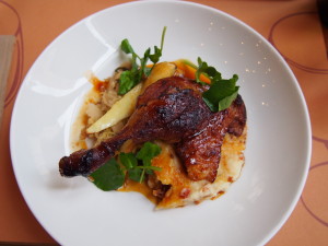 Beautiful lunch at Canut et les Gones in Lyon, France. Duck confit