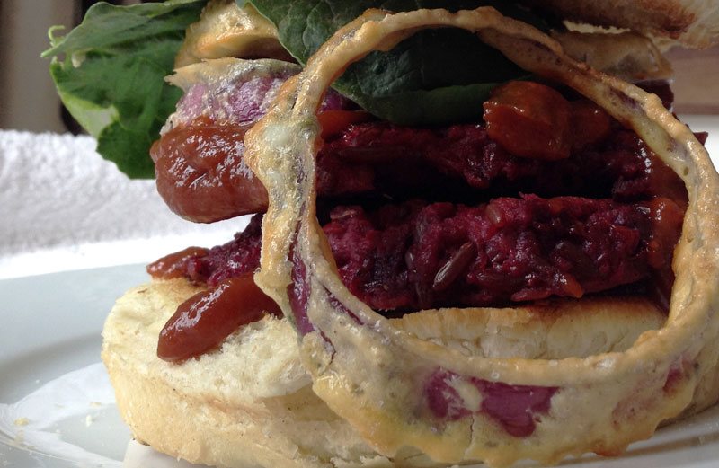 Beet-lentil-brown-rice-burger