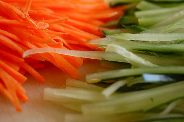 veggie sticks prepping