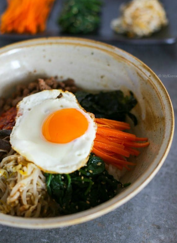 KOREAN MIXED RICE WITH MEAT AND ASSORTED VEGETABLES
